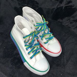 ❤️Kawaii rainbow high top sneakers size 40